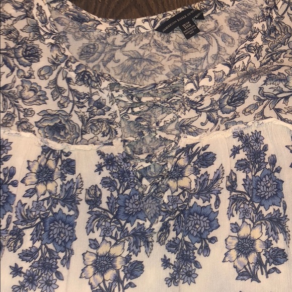 Blue patterned blouse - Picture 2 of 4
